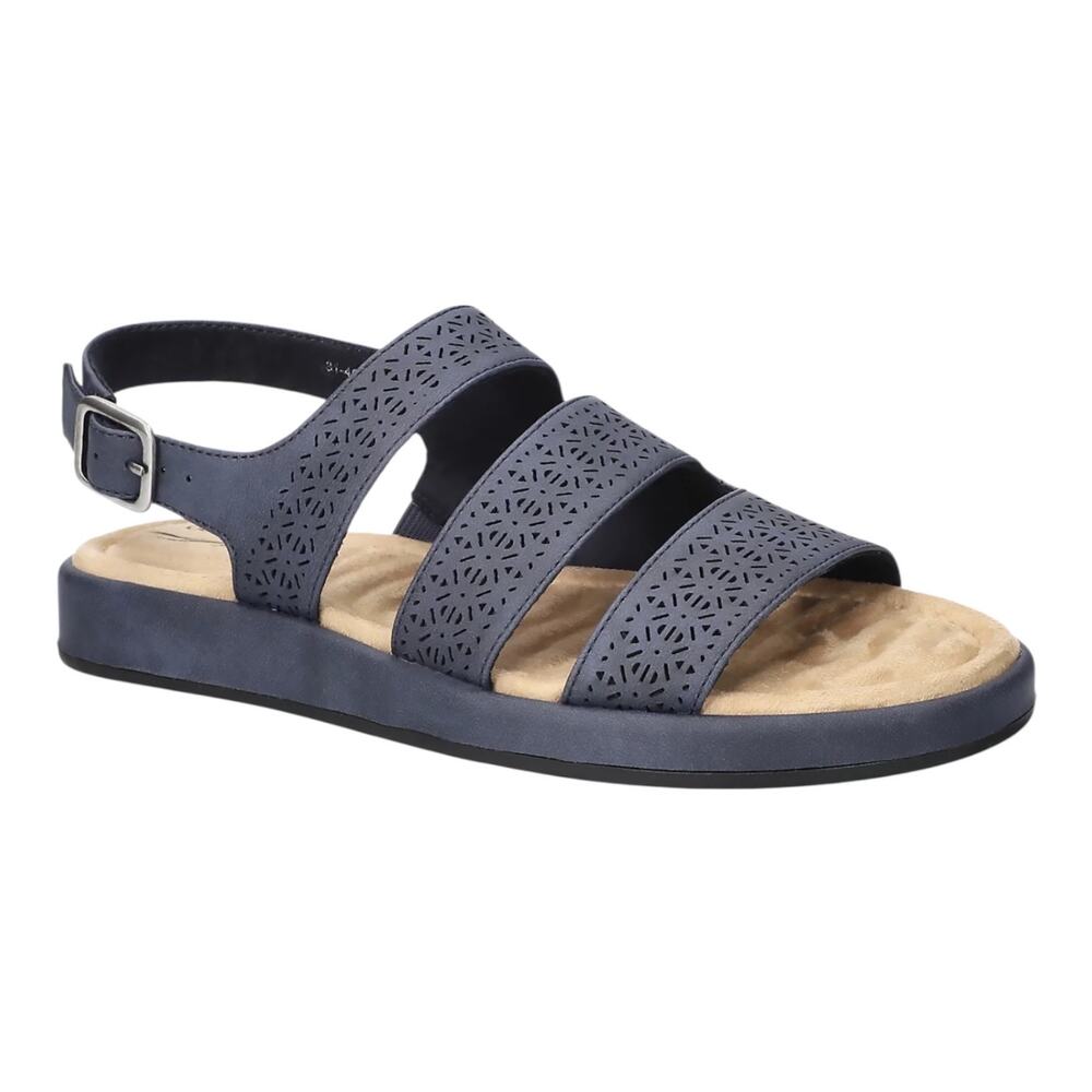 Easy Street Women's Link Comfort Slingback Sandals Navy Size 6